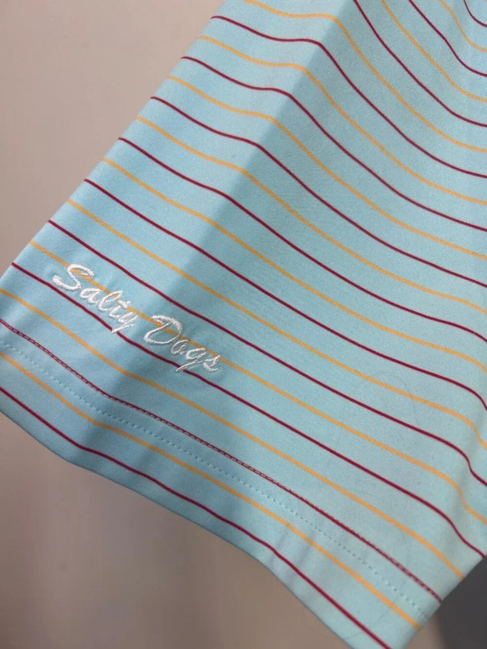 Peter Millar Summer Comfort Golf Polo Shirt Sz XL Blue Striped Performance Polo